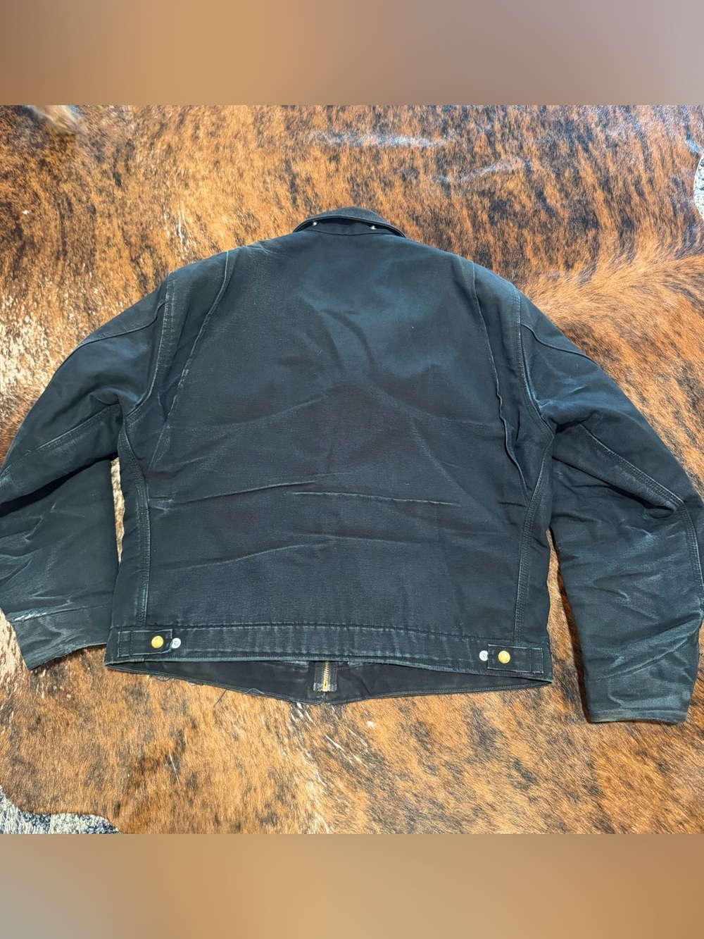 Vintage Carhartt Detroit Jacket J001 Black Made in USA Union Made Men's L 25th - Picture 3 of 15